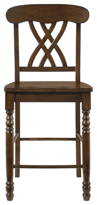 Dylan Counter Height Chair, Set of 2, Walnut Finish
