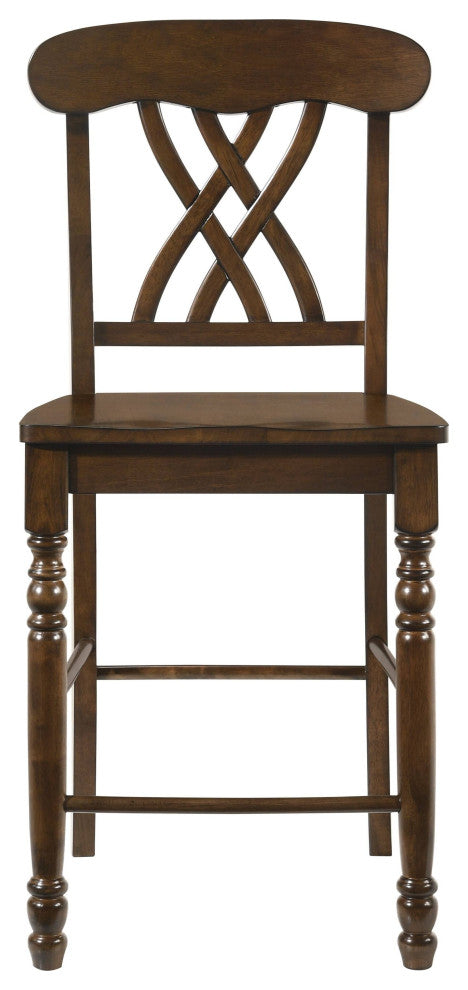 Dylan Counter Height Chair, Set of 2, Walnut Finish