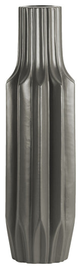 Angelica Ceramic Vase, Matte Taupe, Large