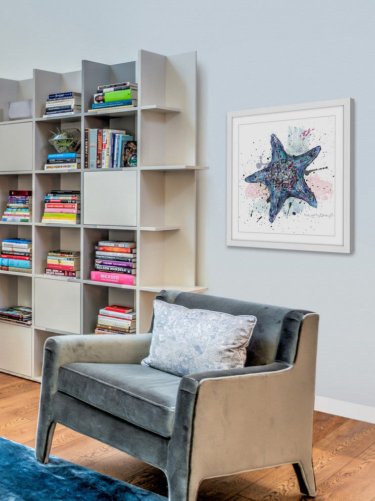 "Etoile de Bleue" Framed Painting Print