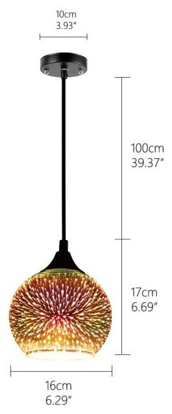 MIRODEMIÂ® Gourdon 3D Colorful Starry Sky Pendant Lamp, I16
