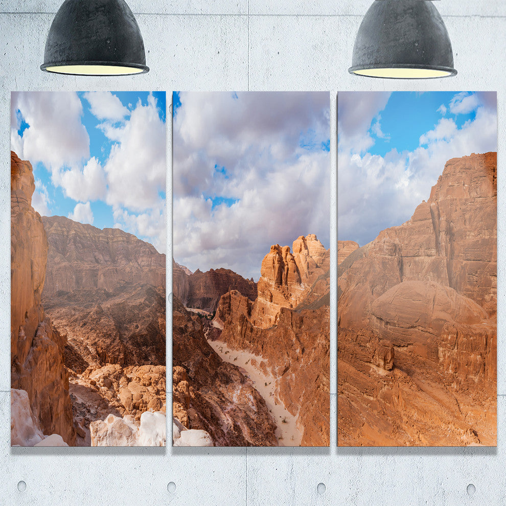 "White Canyon at South Sinai Egypt" Metal Wall Art, 3 Panels, 36"x28"