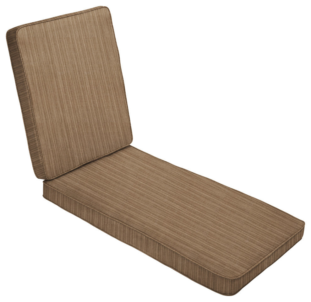 Mozaic Home Dupione Walnut Outdoor/Indoor Chaise Lounge Cushion 79x25x3"