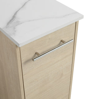 12 inch Plywood Freestanding Bathroom Vanity Set with Shelf and Slate Top