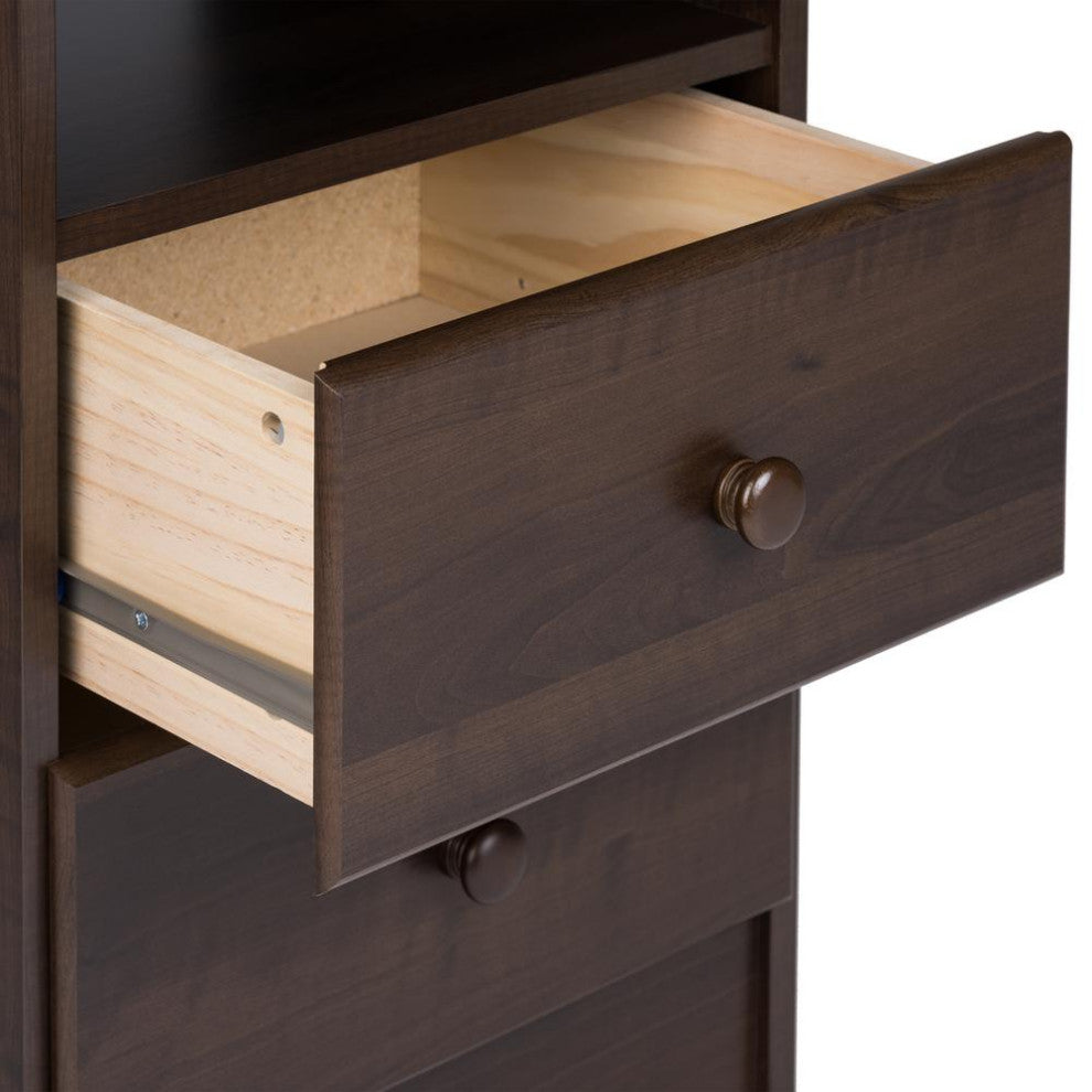 Astrid 2-Drawer Nightstand, Espresso