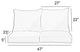 Sorra Home Pensacola Multi Deep Seating Loveseat Pillow Cushion Set, 23x23.5x5