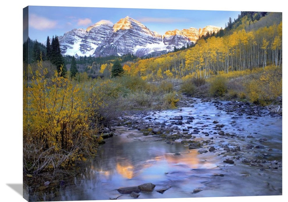 "Maroon Bells And Maroon Creek In Autumn, Colorado" Artwork, 40" x 30"
