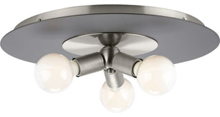 Trimble Collection Three-Light Brushed Nickel 18" Flush Mount