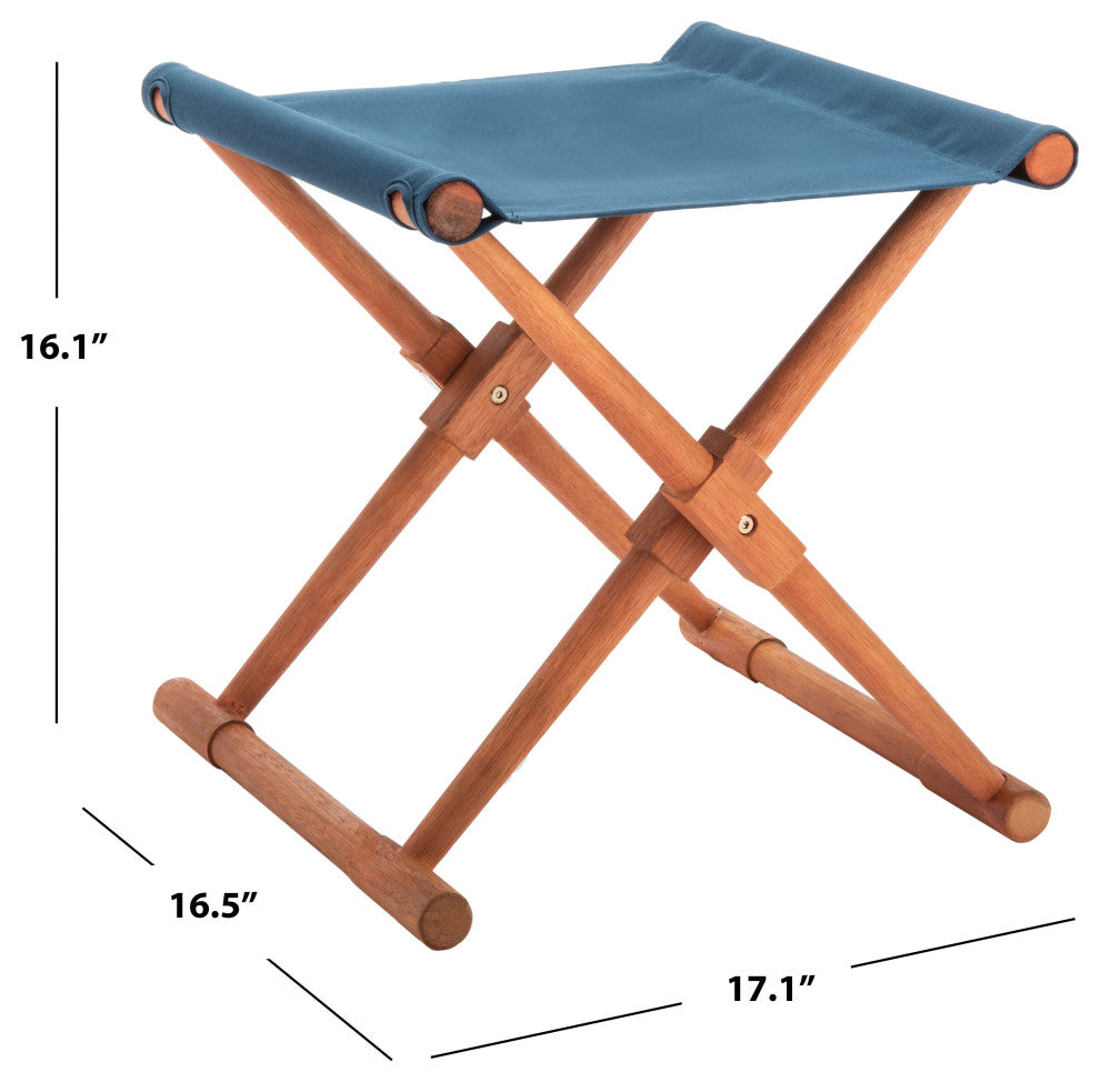 Safavieh Breanne Stool, Natural/Navy