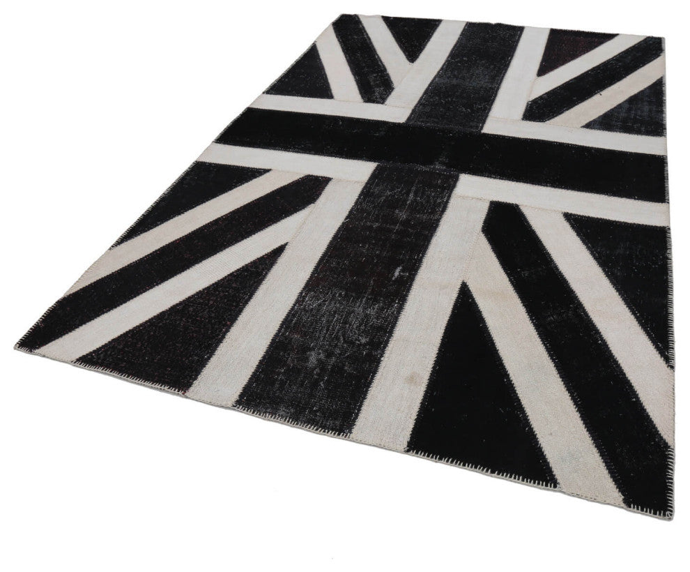 Rug N Carpet - Hand-knotted Oriental 6' 8'' x 10' 0'' Flag Patchwork Rug
