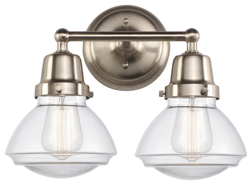 Innovations 623-2W-SN-G322 2-Light Bath Vanity Light, Brushed Satin Nickel