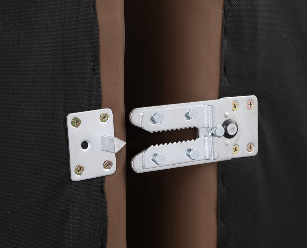 Comfy Upholstered Modular Sofa, Brown, 2-Piece: 2 Armless Chair, Vegan Leather