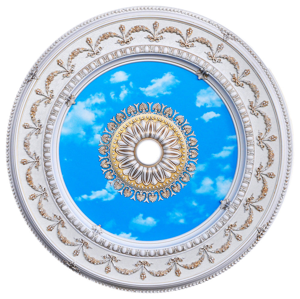 Artistry Lighting, Round 60" Antique White Ceiling Medallion (ART15-CF1-022)