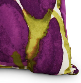 Sunset Tulip Decorative Floral Throw Pillow, Purple, 16"