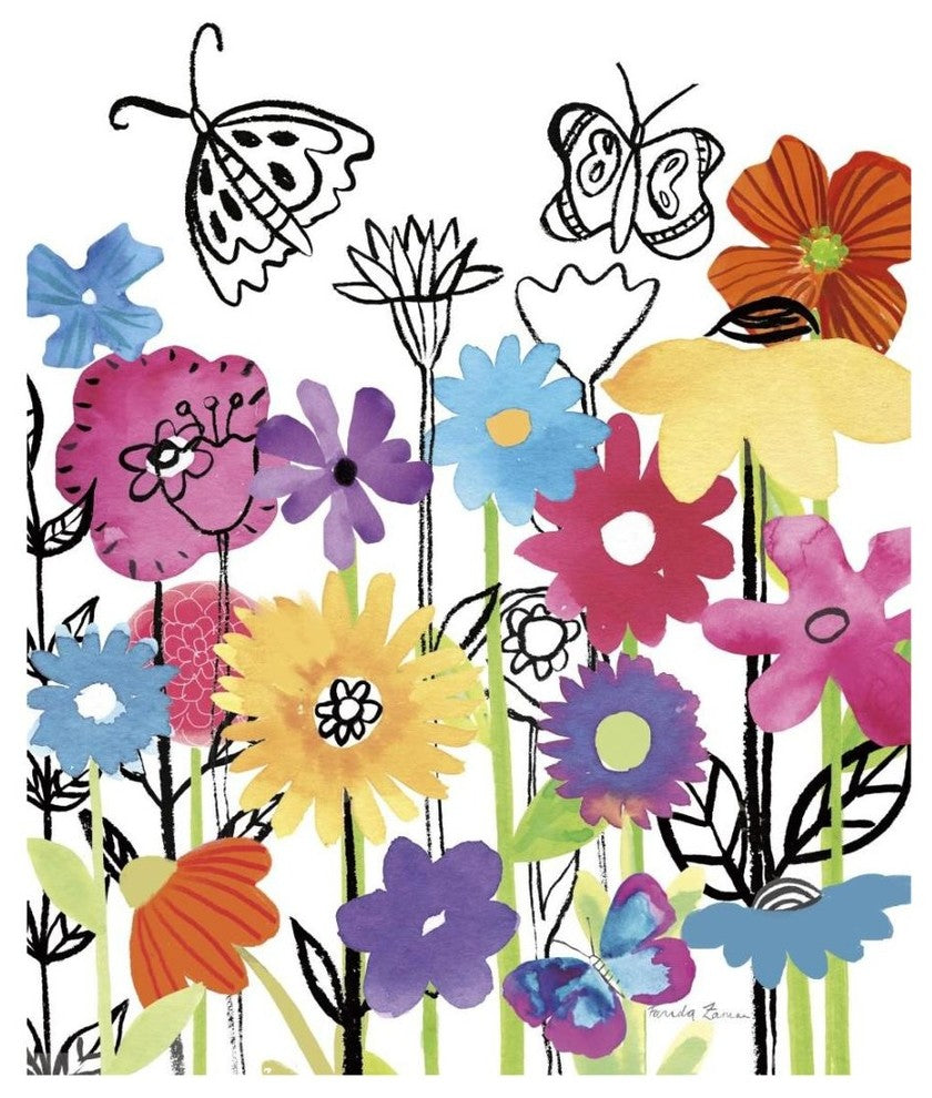 "Floral Magic II" Digital Paper Print by Farida Zaman, 18"x22"