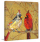 "Cardinal Conversation" Painting Print on Wrapped Canvas, 24x24