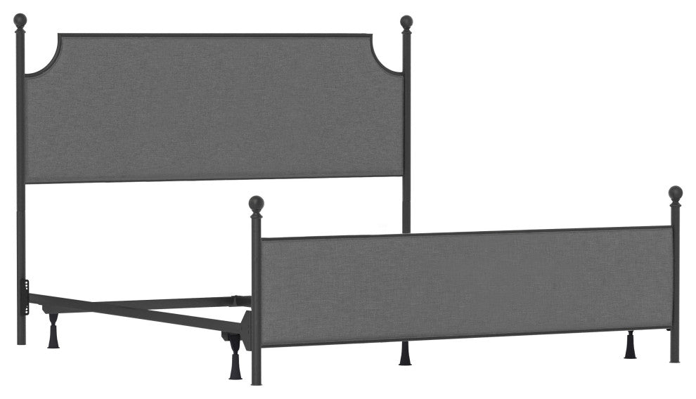 McArthur Metal and Upholstered Bed, Black, King