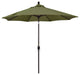 9' Bronze Push-Button Tilt Crank Aluminum Umbrella, Terrace Fern Olefin