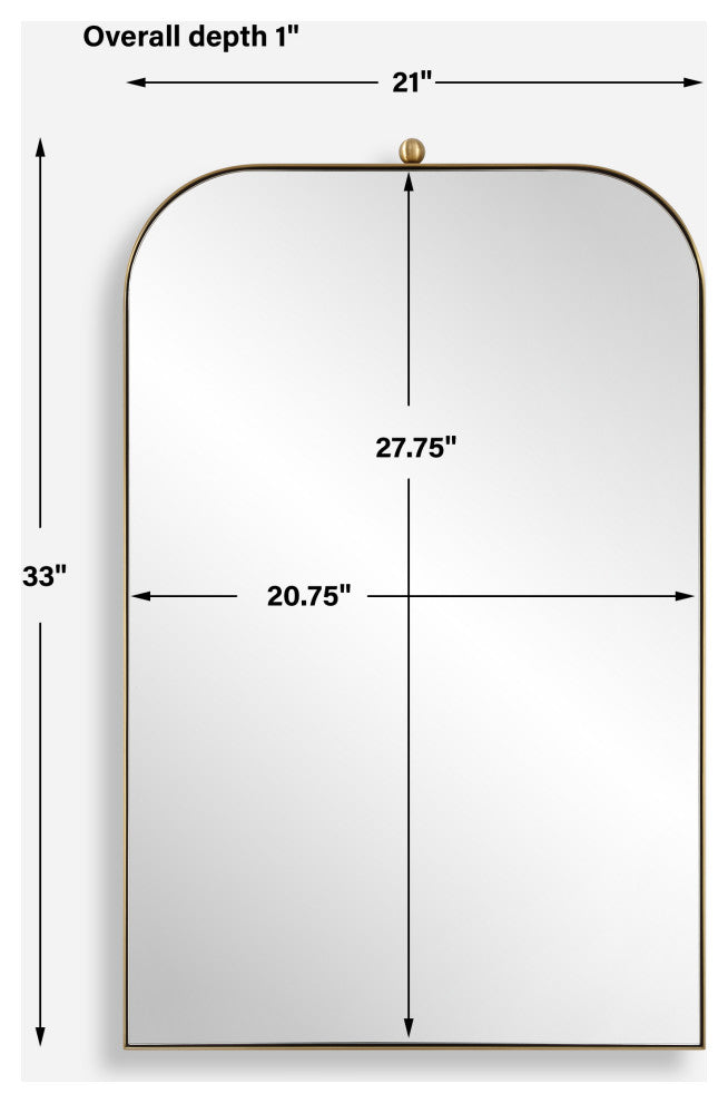 Uttermost Cassidy Brass Arch Mirror