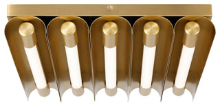 Carson LED Flush Mount, Burnished Brass