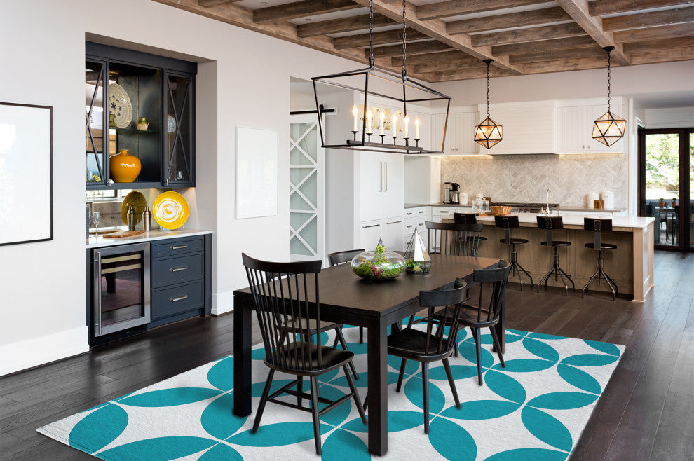 Eye Opener Spring Chenille Rug, Explorer Blue, 8'x10'