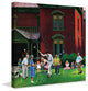 "Croquet Game" Painting Print on Canvas by John Falter