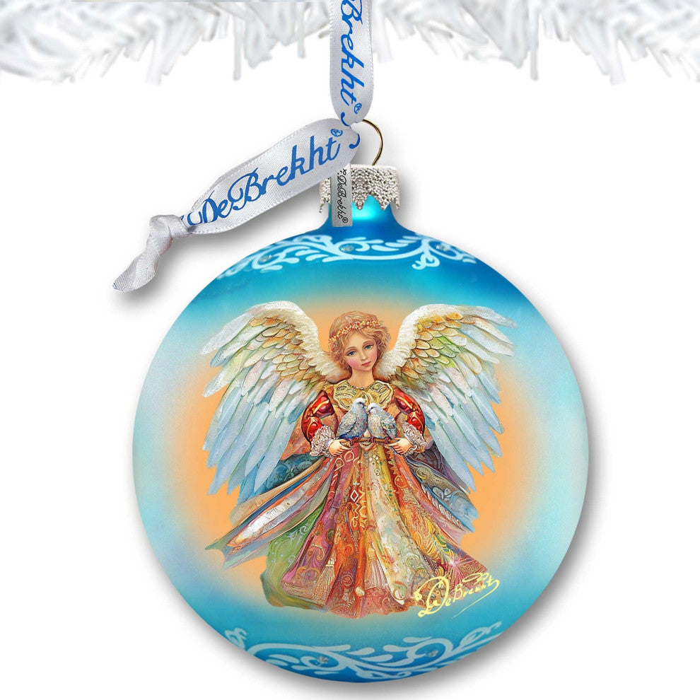 Angel Ball Glass Ornament Nativity Holiday Decor