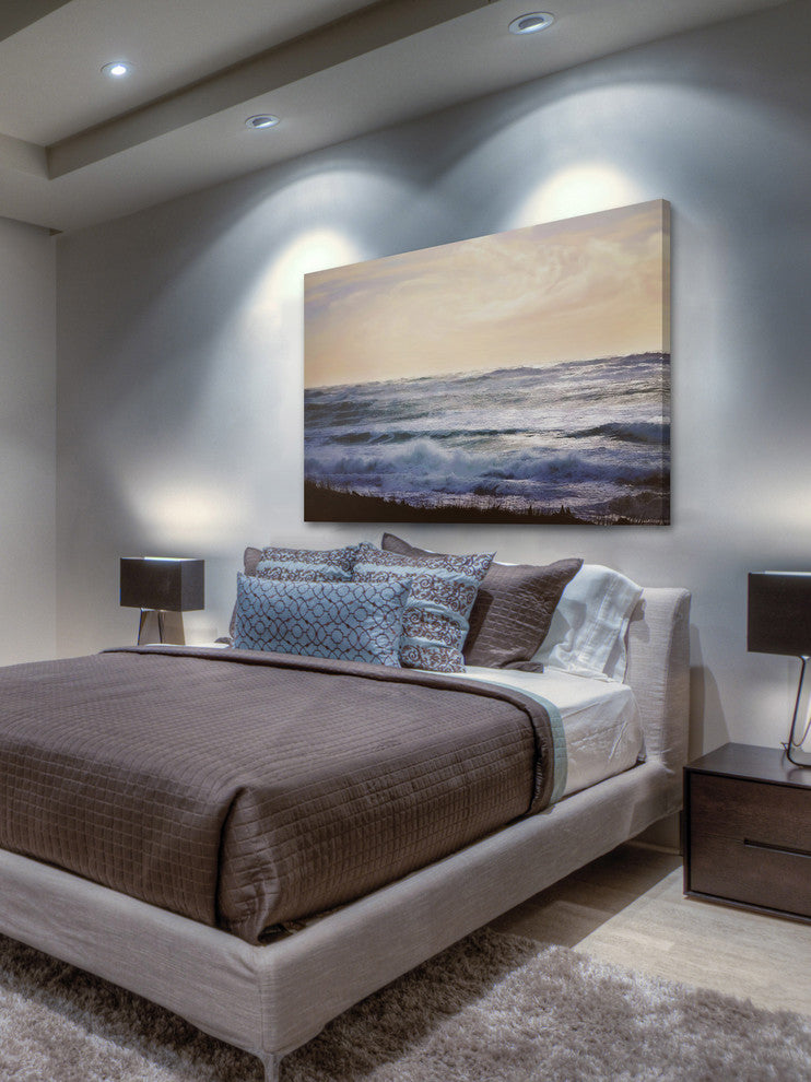 "Winter Ocean" by Sylvia Cook Painting Print Wrapped Canvas, 45x30