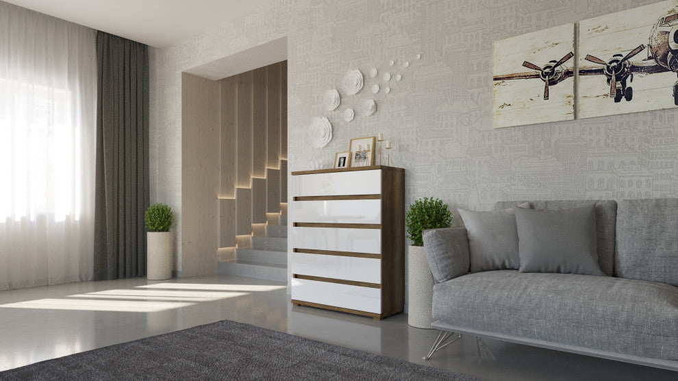 NOA Dresser, Country Oak/White