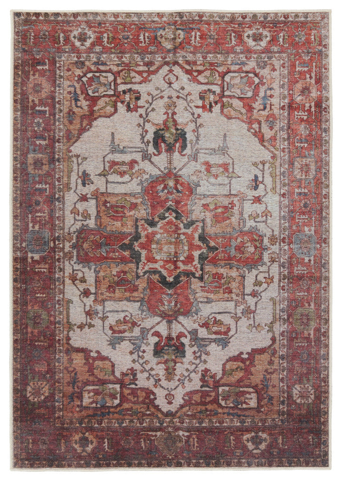Vibe by Jaipur Living Hepburn Medallion Rust/ Beige Area Rug 5'3"X8'