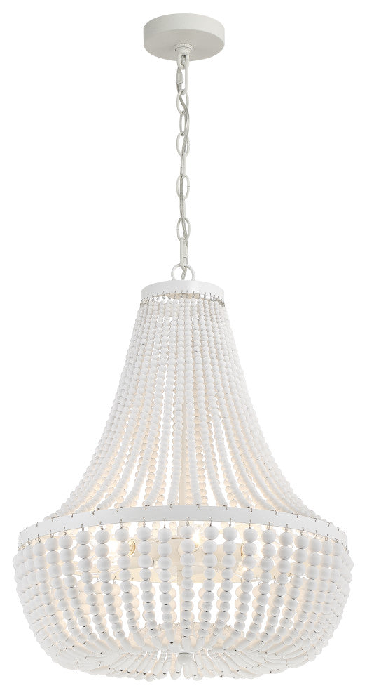 Rylee 6 Light Matte White Chandelier
