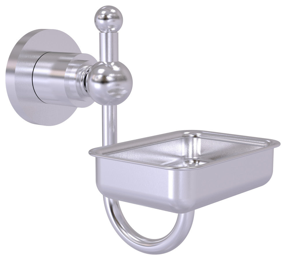 Astor Place Wall Mounted Soap Dish, Satin Chrome