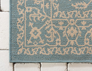 Unique Loom Light Blue Allover Outdoor 7'x10' Area Rug