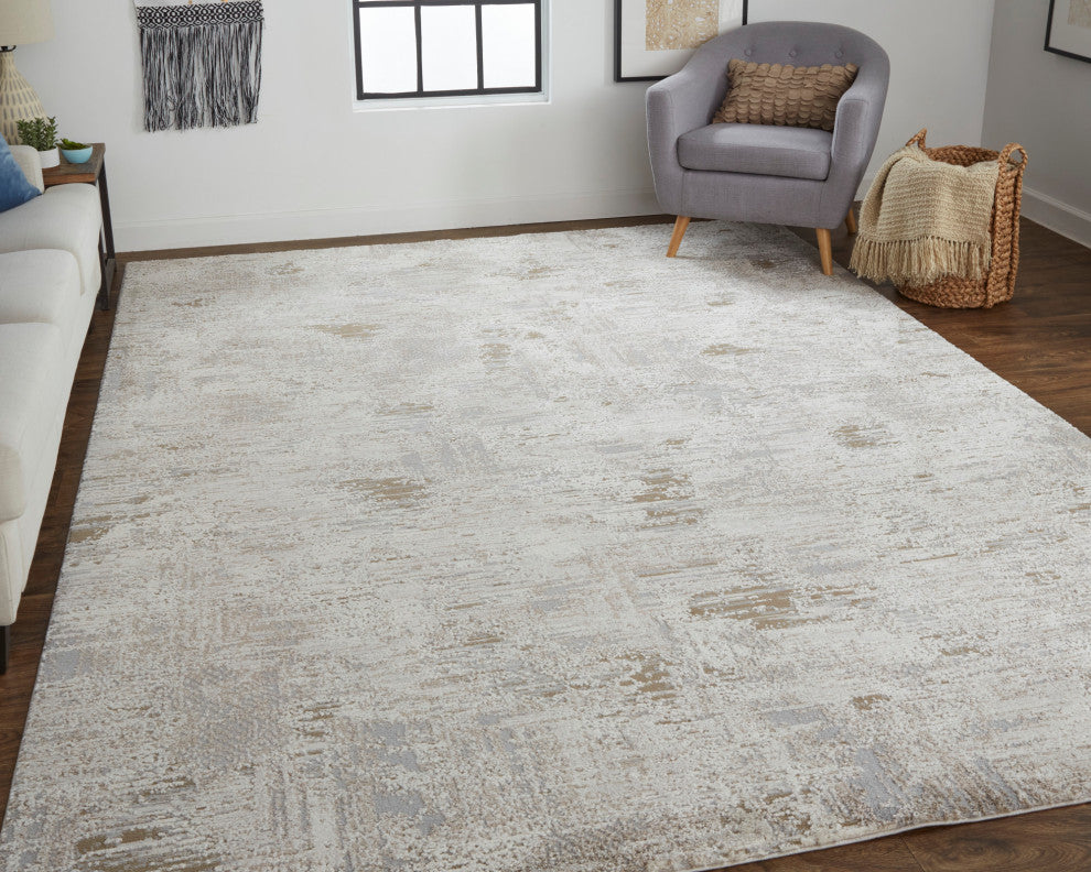 Weave & Wander Kayden Rug, Ivory/Gray, 10' X 14'