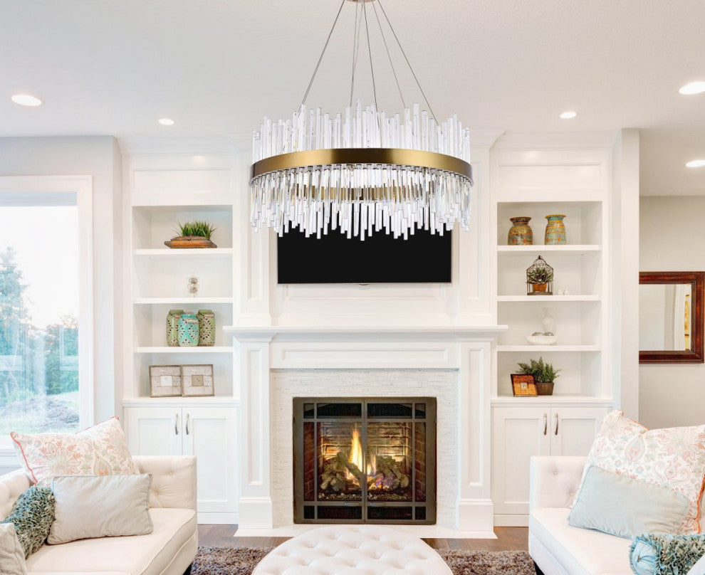 Contemporary Gold 18-Light Chandelier