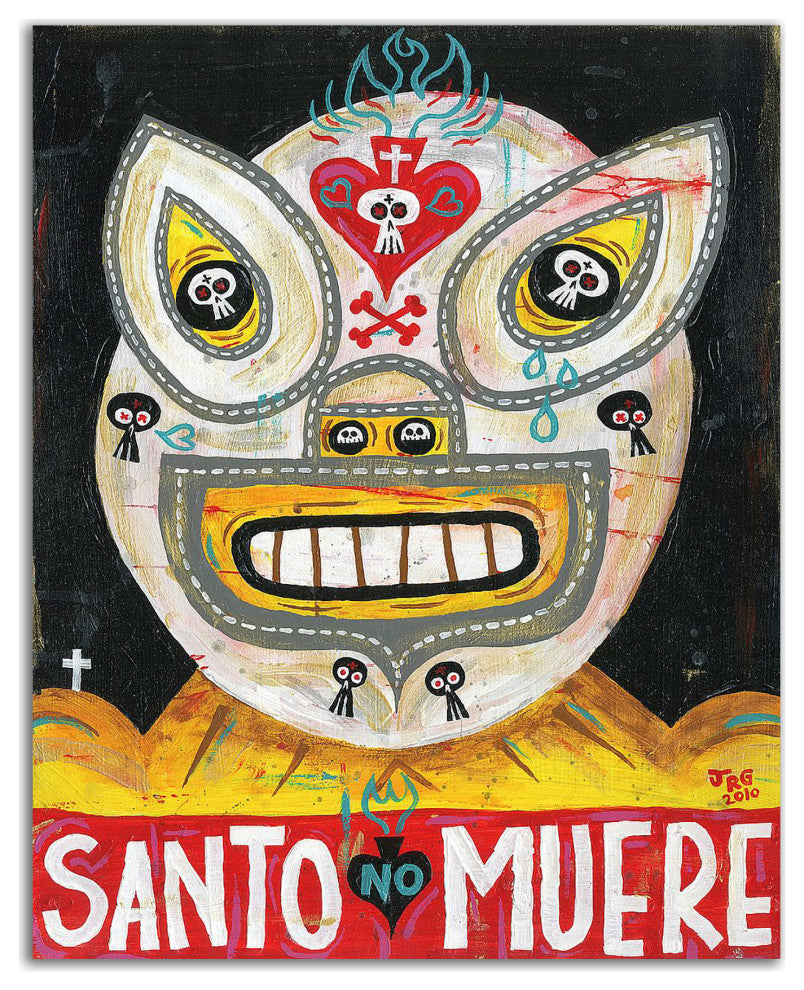 "Santo" by Jorge R. Gutierrez, Print on Canvas, 14"x18"