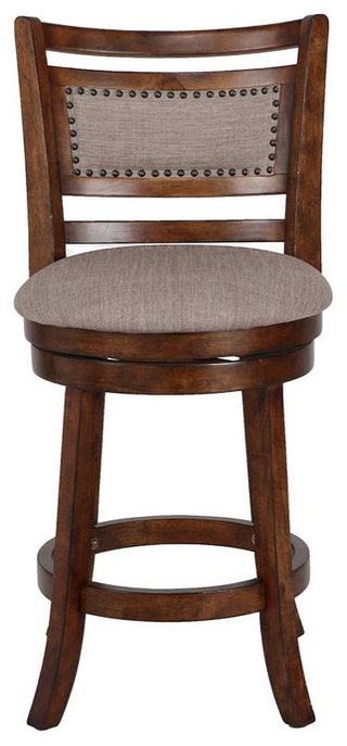 Aberdeen Brown Solid Wood Swivel Counter Stool (Set of 2)