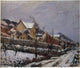 Gustave Loiseau Village in Snow Premium Canvas Print