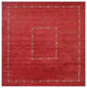 HAND KNOTTED LOOM WOOL ECO-FRIENDLY AREA RUGS - Square, Red, Geometric