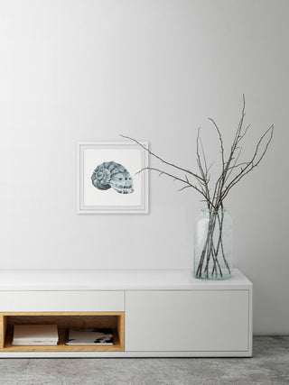 "Classy Shell" Framed Painting Print, 12"x12"