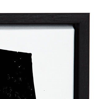 Sylvie Colliding Shapes Framed Canvas by Statement Goods, Black 23x33