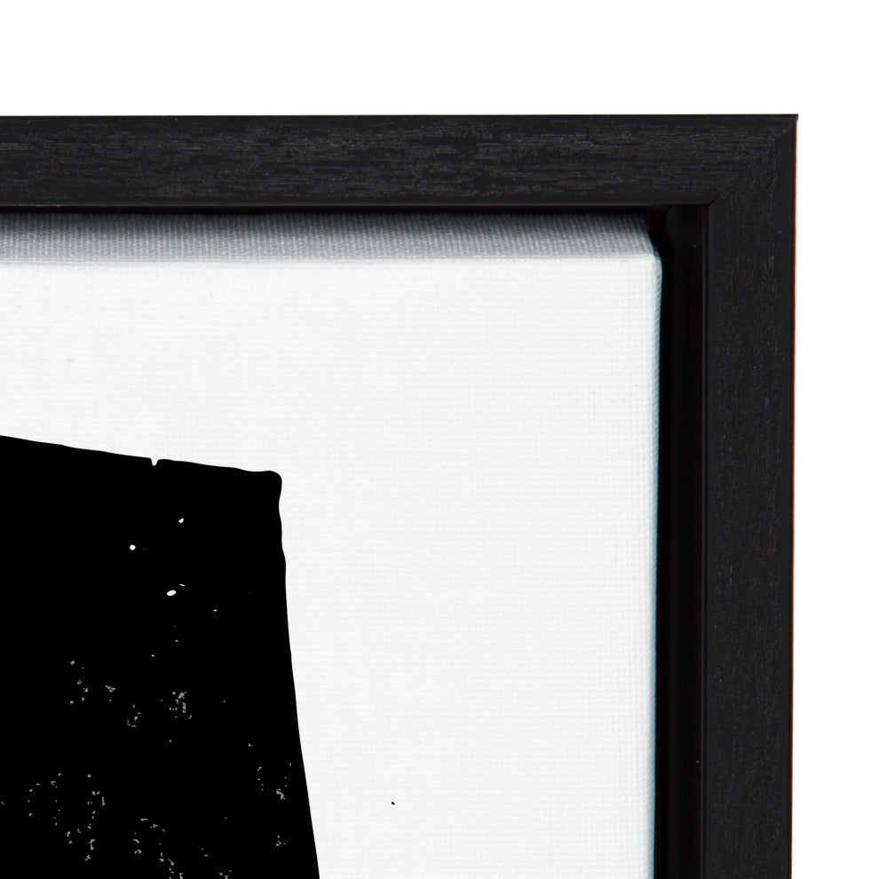 Sylvie Colliding Shapes Framed Canvas by Statement Goods, Black 23x33