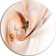 Spiral Nebula Space Orange, Abstract Digital Round Metal Wall Art, 11"