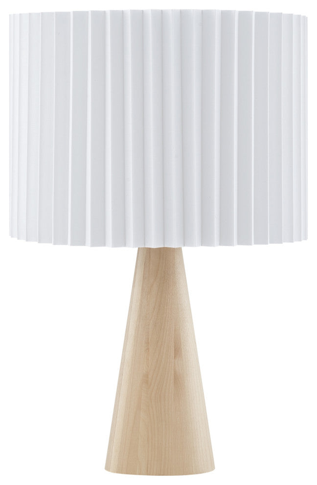 Inspired Home Ileana Table Lamp, USB Charger, Ivory