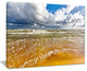 "Stormy Summer Sea With White Clouds" Seashore Canvas Wall Art, 20"x12"