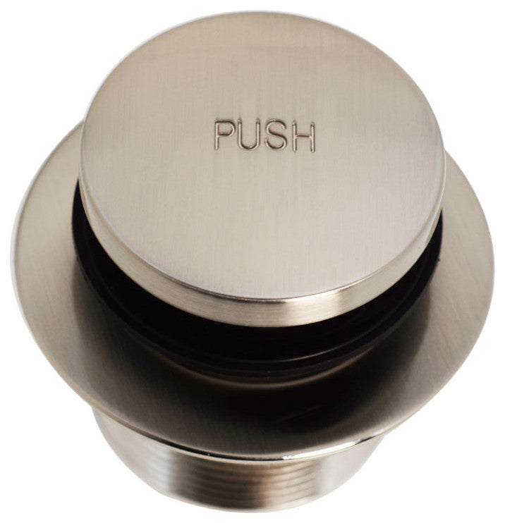 Direct Connect Overflow with Tip-Toe Trim and 2-Hole Overflow Cover, Satin Nickel