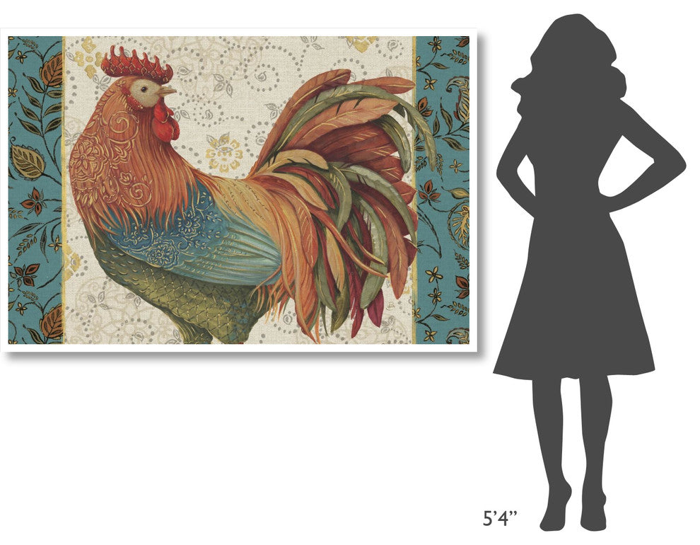 "Rooster_Spice_I_II_III_IVA" Digital Paper Print by Daphne Brissonnet, 62"x42"