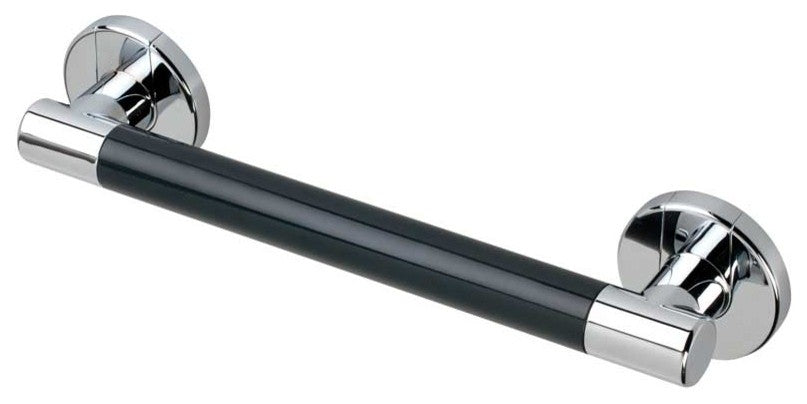 18" Slate Gray Grab Bar With Chromed Flange, ADA - 1 1/4" Diameter