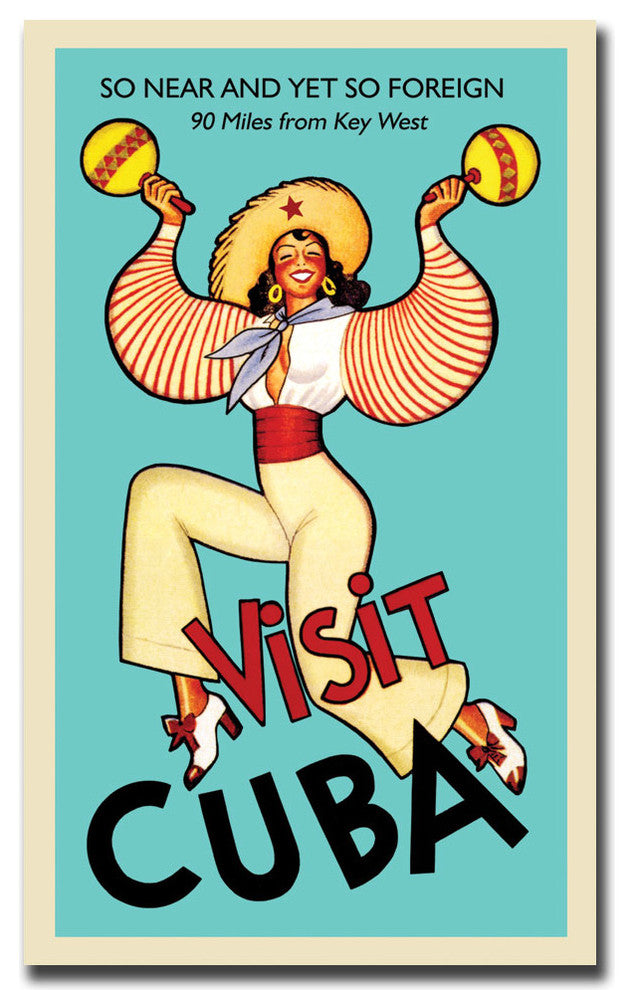 ''Visit Cuba'' Canvas Art
