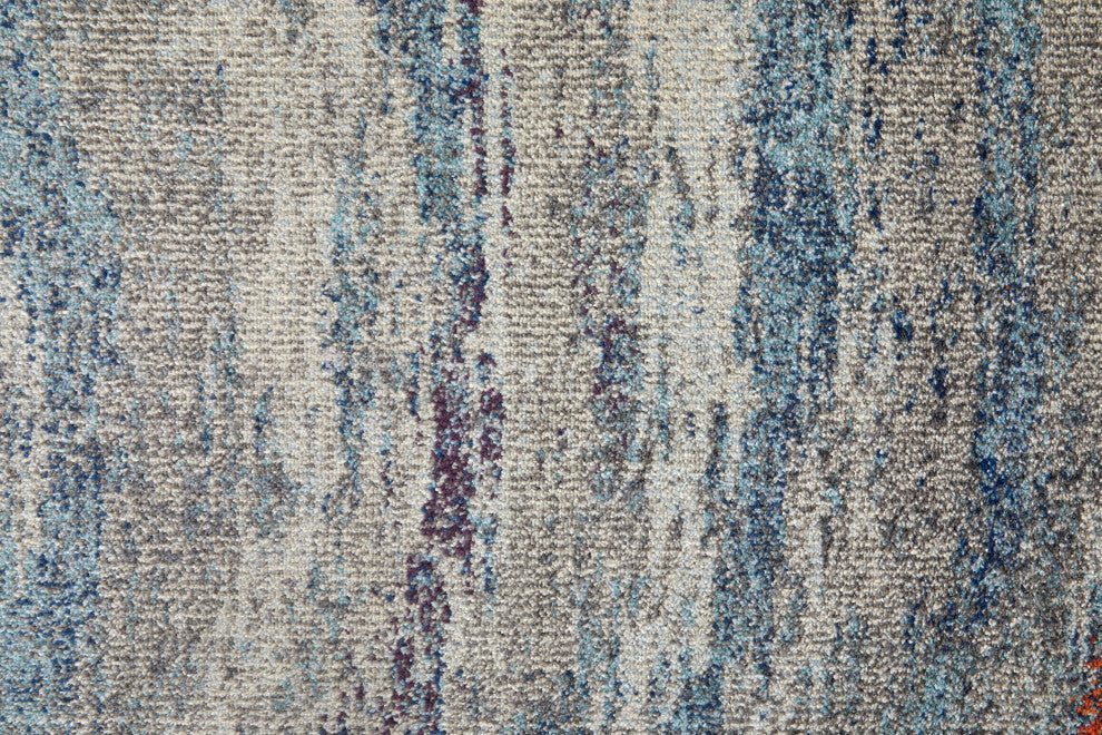 Weave & Wander Adelmo Abstract Contemporary Rug, Multi/Gray, 10'x14'